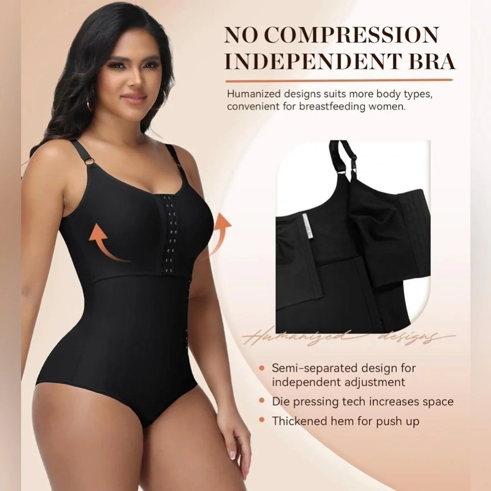 NWOT Shapshe - Black Fajas Shapewear Bodysuit - Picture 4 of 16
